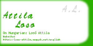 attila loso business card